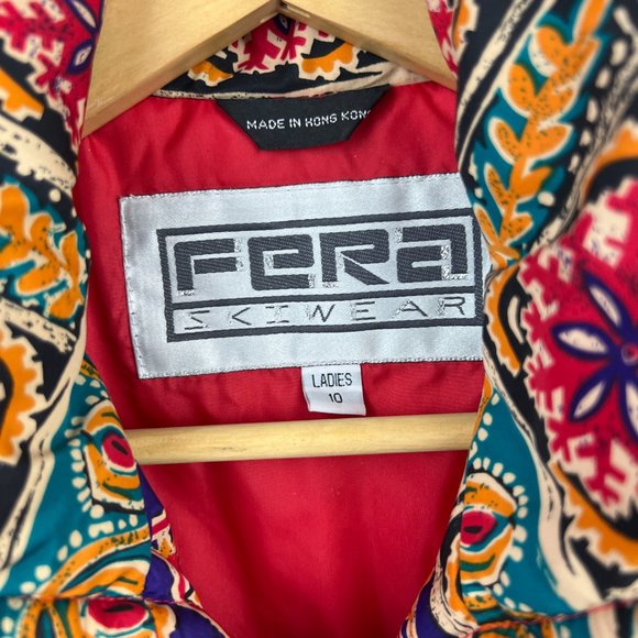Vintage Y2K 80s/90s Fera Skiwear Red Pullover Jacket Size 12 - Picture 2 of 9